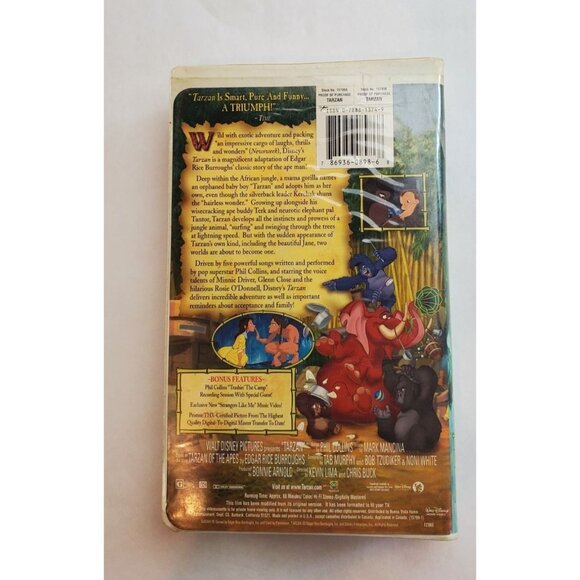Tarzan Walt Disney VHS Tape - 1999 - Clamshell - Picture 2 of 6